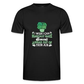 Brokkoli Gemüse Vegan Vegetarisch - Männer Funktions-T-Shirt - Schwarz - Vorne - AI Model Male 178 dark (178cm)