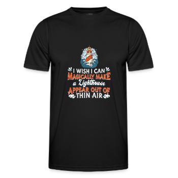 Leuchtturm - Männer Funktions-T-Shirt - Schwarz - Vorne - AI Model Male 178 dark (178cm)