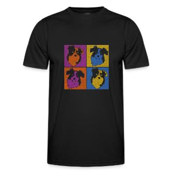 Aussie Dog Gift Pop Art Berger Australien - T-shirt sport Homme - noir - Devant - AI Model Male 178 dark (178cm)
