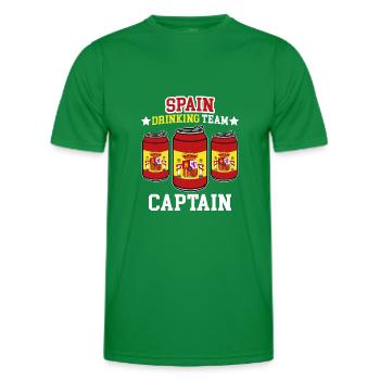 Kapitän der spanischen Trinkmannschaft - Männer Funktions-T-Shirt - Kelly Green - Vorne - AI Model Male 178 dark (178cm)