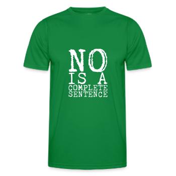 No is a complete sentence 14 - Men's Functional T-Shirt - kelly green - Front - AI Model Male 178 dark (178cm)