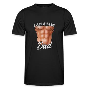 Sexy Daddy Father's Day Ideas I'm a Sexy Dad - Men's Functional T-Shirt - black - Front - AI Model Male 178 dark (178cm)