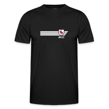 Wales Welsh Dragon Patriot Football Jersey - Men's Functional T-Shirt - black - Front - AI Model Male 178 dark (178cm)