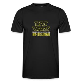 Das Wars Abschluss Beton und Stahlbetonbauer - Männer Funktions-T-Shirt - Schwarz - Vorne - AI Model Male 178 dark (178cm)