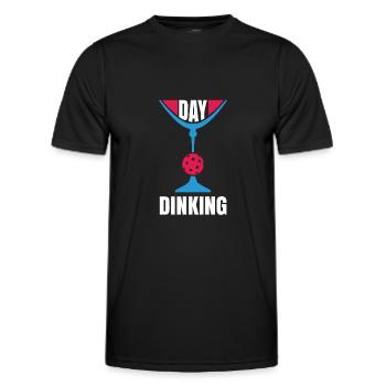 Day Dinking Funny Martini Pickleball - Männer Funktions-T-Shirt - Schwarz - Vorne - AI Model Male 178 dark (178cm)