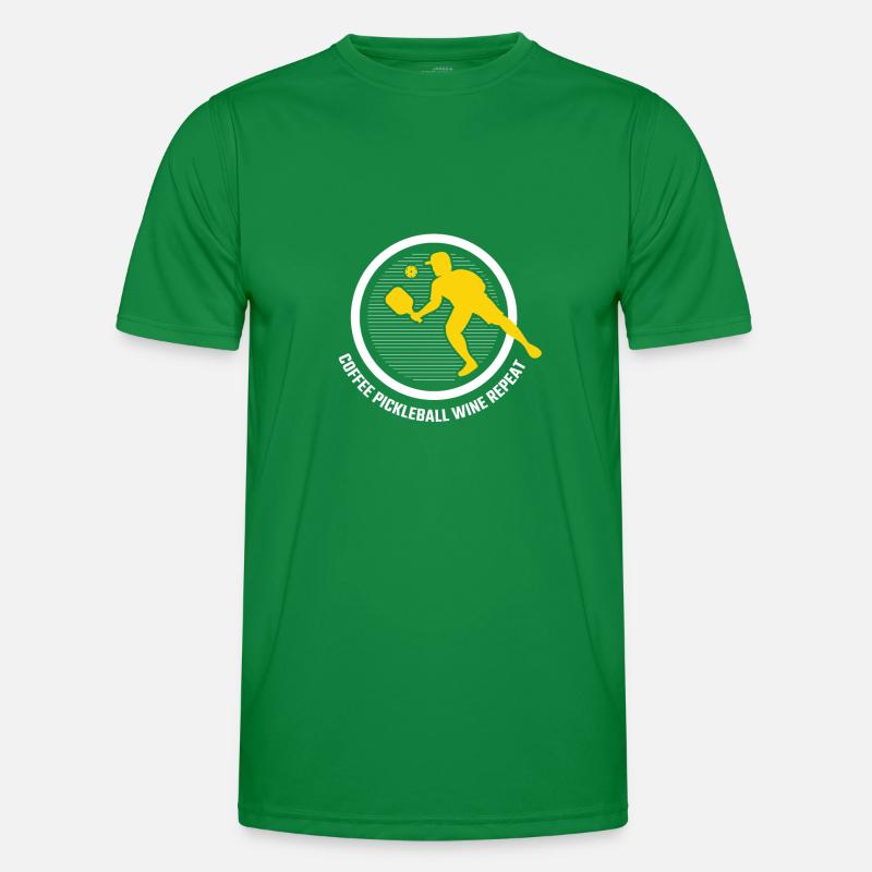 Coffee Pickleball Wine Repeat Männer Funktions-T-Shirt