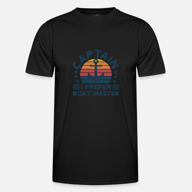 Captain Captains Boating Gift - Men's Functional T-Shirt - black