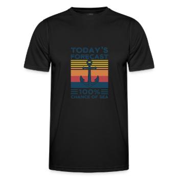 Kapitän Kapitäne Bootfahren Geschenk - Männer Funktions-T-Shirt - Schwarz - Vorne - AI Model Male 178 dark (178cm)