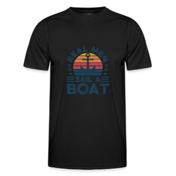 Kapitän Kapitäne Bootfahren Geschenk - Männer Funktions-T-Shirt - Schwarz - Vorne - AI Model Male 178 dark (178cm)