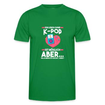 K-pop - T-shirt sport Homme - vert - Devant - AI Model Male 178 dark (178cm)