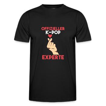 K-pop - Männer Funktions-T-Shirt - Schwarz - Vorne - AI Model Male 178 dark (178cm)