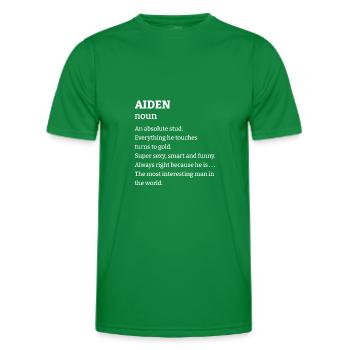 Aiden: An absolute stud. Everthing he touches turn - Männer Funktions-T-Shirt - Kelly Green - Vorne - AI Model Male 178 dark (178cm)