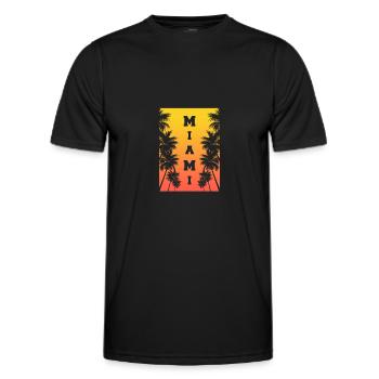 Miami - T-shirt sport Homme - noir - Devant - AI Model Male 178 dark (178cm)