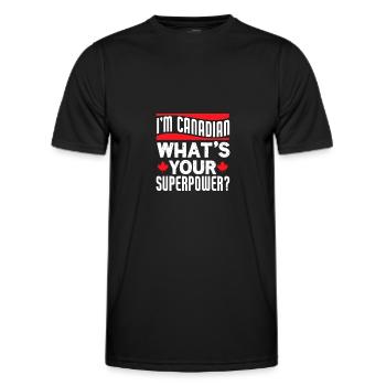 Canada - T-shirt sport Homme - noir - Devant - AI Model Male 178 dark (178cm)