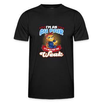 I am an Au PairCool birthday present - Men's Functional T-Shirt - black - Front - AI Model Male 178 dark (178cm)