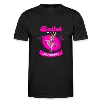Ballettmädchen Ballerina-Tänzerin - Männer Funktions-T-Shirt - Schwarz - Vorne - AI Model Male 178 dark (178cm)