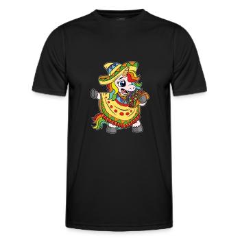 Einhorn Tacos Cinco De Mayo Kinder - Männer Funktions-T-Shirt - Schwarz - Vorne - AI Model Male 178 dark (178cm)