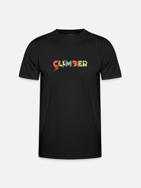 Climbing Mountaineering Climbers - Men's Functional T-Shirt - black