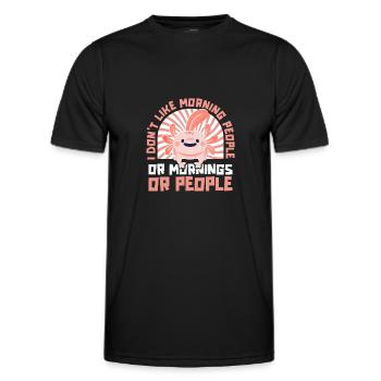 Axolotl Salamander - Männer Funktions-T-Shirt - Schwarz - Vorne - AI Model Male 178 dark (178cm)