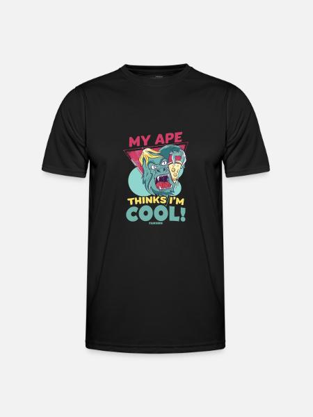My Ape Thinks I'm Cool - Men's Functional T-Shirt - black