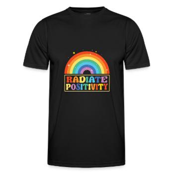Rayonner de positivité - T-shirt sport Homme - noir - Devant - AI Model Male 178 dark (178cm)