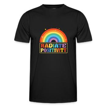 Rayonner de positivité - T-shirt sport Homme - noir - Devant - AI Model Male 178 dark (178cm)