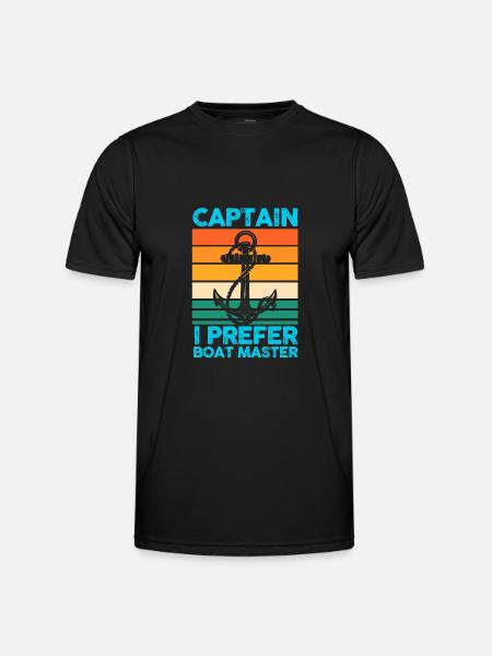 Captain Boat Captains Gift - Men's Functional T-Shirt - black
