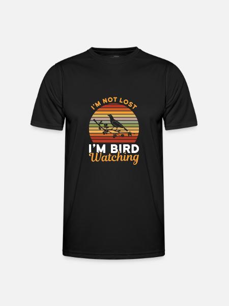Vögel beobachten - Männer Funktions-T-Shirt - Schwarz