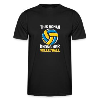 Volleyball Beachvolleyball - Männer Funktions-T-Shirt - Schwarz - Vorne - AI Model Male 178 dark (178cm)