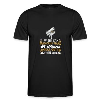 Klavier Piano Pianist - Men's Functional T-Shirt - black - Front - AI Model Male 178 dark (178cm)