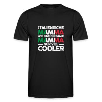 Italienerin Italienische Mamma Italien Mutter Mama - Männer Funktions-T-Shirt - Schwarz - Vorne - AI Model Male 178 dark (178cm)