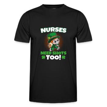Krankenschwestern brauchen auch Schüsse St. - Männer Funktions-T-Shirt - Schwarz - Vorne - AI Model Male 178 dark (178cm)
