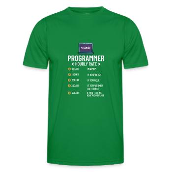 Programmeur Programmation Ordinateur Développeur Pc - T-shirt sport Homme - vert - Devant - AI Model Male 178 dark (178cm)
