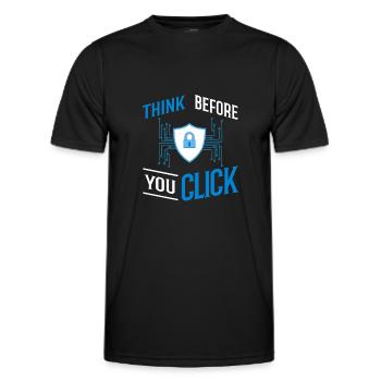 Cyber Security Information Computer Sicherheit - Männer Funktions-T-Shirt - Schwarz - Vorne - AI Model Male 178 dark (178cm)