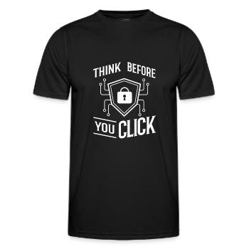 Cyber Security Information Computer Sicherheit - Männer Funktions-T-Shirt - Schwarz - Vorne - AI Model Male 178 dark (178cm)
