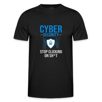 Cyber Security Information Computer Sicherheit - Männer Funktions-T-Shirt - Schwarz - Vorne - AI Model Male 178 dark (178cm)