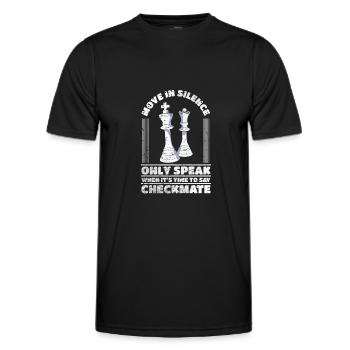 Schachmatt Schach Weisheit Königsfigur Damen Spiel - Männer Funktions-T-Shirt - Schwarz - Vorne - AI Model Male 178 dark (178cm)