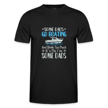 Bateau Papa Capitaine de bateau Ponton Marin Croisière - T-shirt sport Homme - noir - Devant - AI Model Male 178 dark (178cm)