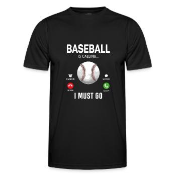 Baseball Fan Phone Display - Men's Functional T-Shirt - black - Front - AI Model Male 178 dark (178cm)