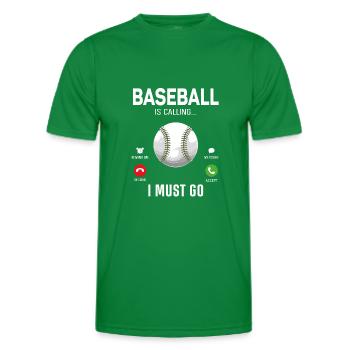 Affichage du téléphone du ventilateur de baseball - T-shirt sport Homme - vert - Devant - AI Model Male 178 dark (178cm)
