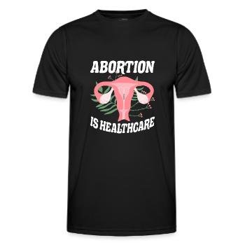 Frauen Abtreibung Feminismus Gleichberechtigung - Männer Funktions-T-Shirt - Schwarz - Vorne - AI Model Male 178 dark (178cm)