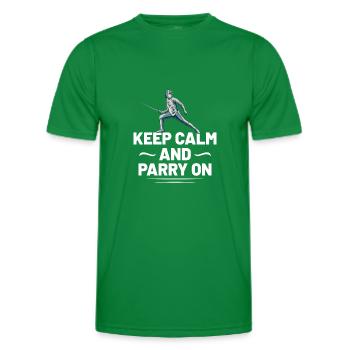 Fencing Fencer Fence - Men's Functional T-Shirt - kelly green - Front - AI Model Male 178 dark (178cm)