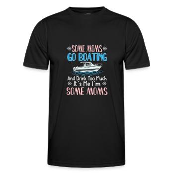 Bateau de navigation Capitaine Pontoon Sailor Cruising - T-shirt sport Homme - noir - Devant - AI Model Male 178 dark (178cm)