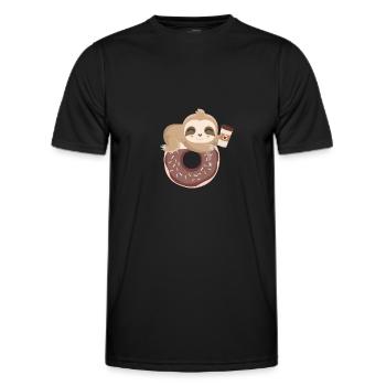 Donut Café Paresseux Donuts GEschenk - T-shirt sport Homme - noir - Devant - AI Model Male 178 dark (178cm)