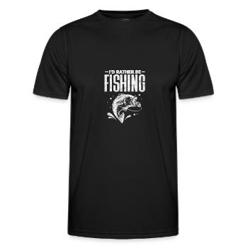 Angler - Männer Funktions-T-Shirt - Schwarz - Vorne - AI Model Male 178 dark (178cm)