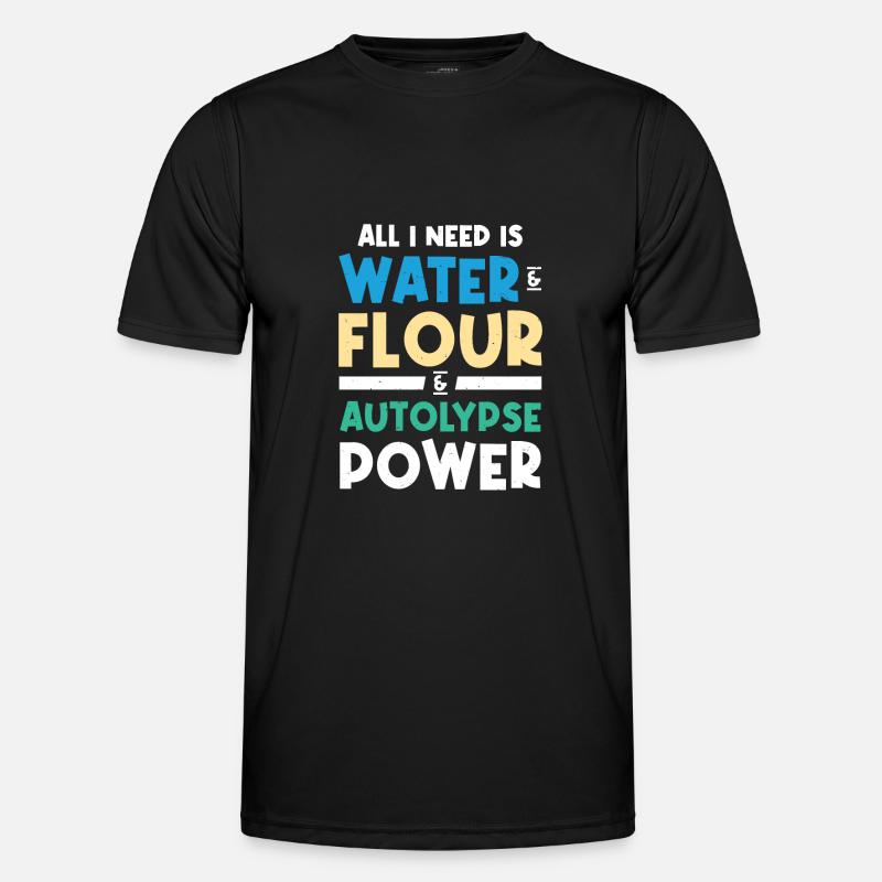 Funny Bread Baking - Men's Functional T-Shirt - black