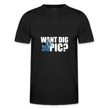 Funny Geologist - Men's Functional T-Shirt - black - Front - AI Model Male 178 dark (178cm)