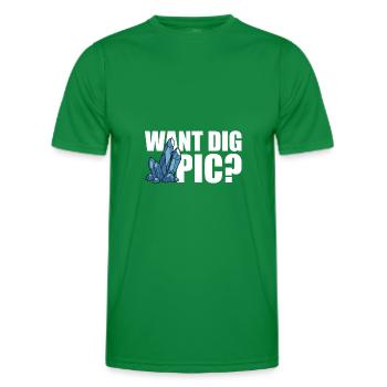 Funny Geologist - Men's Functional T-Shirt - kelly green - Front - AI Model Male 178 dark (178cm)