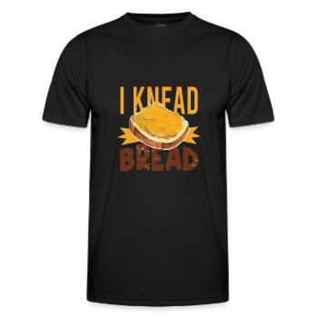 I Knead Bread - Baker - Men's Functional T-Shirt - black - Front - AI Model Male 178 dark (178cm)