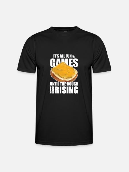 Funny Bread Baking - Men's Functional T-Shirt - black